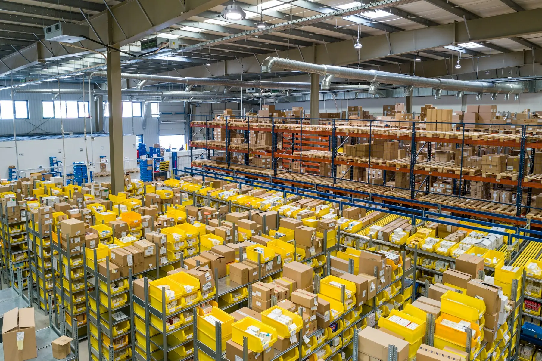 Large active logistics and distribution facility